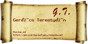 Gerócs Terestyén névjegykártya